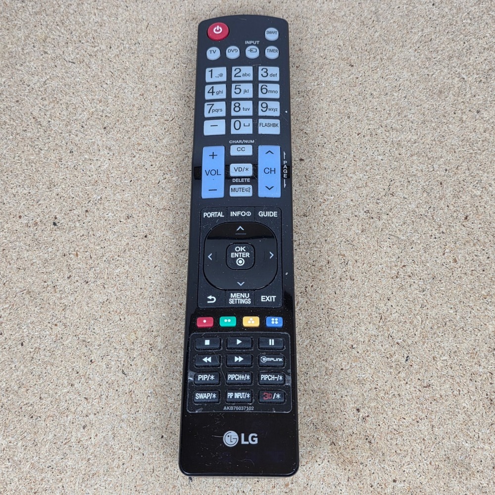 LG AKB76037102 Smart TV Remote Control Black‎ Genuine Replacement